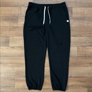 Vuori Size Large Men’s Ponto Performance Pant Black Heather Workout Training Gym